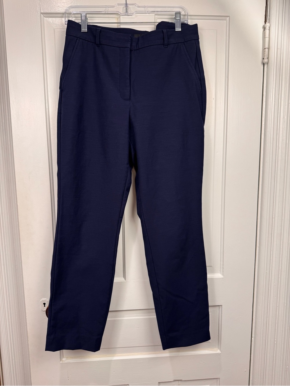 White House Black Market Navy Straight-Leg Trousers